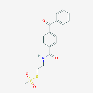 molecular formula C17H17NO4S2 B015058 Benzophenone-4-carboxamidoethyl Methanethiosulfonate CAS No. 887352-65-0