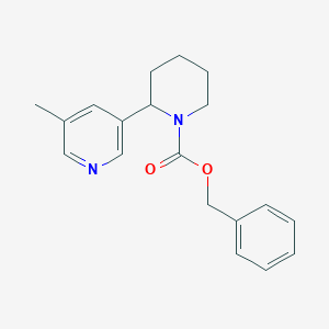 molecular formula C19H22N2O2 B15058004 Benzyl 2-(5-methylpyridin-3-yl)piperidine-1-carboxylate 