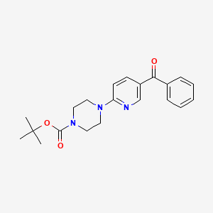 molecular formula C21H25N3O3 B15058292 tert-Butyl 4-(5-benzoylpyridin-2-yl)piperazine-1-carboxylate CAS No. 1355222-62-6
