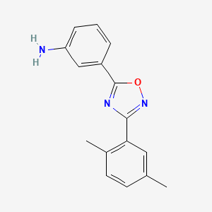 molecular formula C16H15N3O B15058299 3-(3-(2,5-Dimethylphenyl)-1,2,4-oxadiazol-5-yl)aniline 
