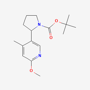 molecular formula C16H24N2O3 B15058307 tert-Butyl 2-(6-methoxy-4-methylpyridin-3-yl)pyrrolidine-1-carboxylate 