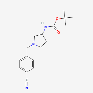 molecular formula C17H23N3O2 B15058373 tert-Butyl (1-(4-cyanobenzyl)pyrrolidin-3-yl)carbamate 