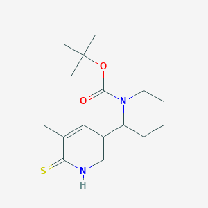 molecular formula C16H24N2O2S B15058384 tert-Butyl 2-(6-mercapto-5-methylpyridin-3-yl)piperidine-1-carboxylate 