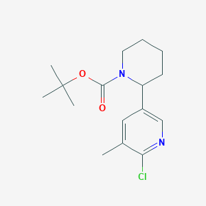 molecular formula C16H23ClN2O2 B15058436 tert-Butyl 2-(6-chloro-5-methylpyridin-3-yl)piperidine-1-carboxylate 