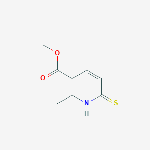 molecular formula C8H9NO2S B15058524 Methyl6-mercapto-2-methylnicotinate 