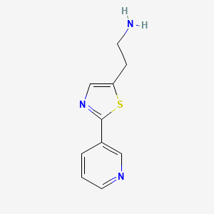 molecular formula C10H11N3S B15058540 2-(2-(Pyridin-3-yl)thiazol-5-yl)ethanamine 