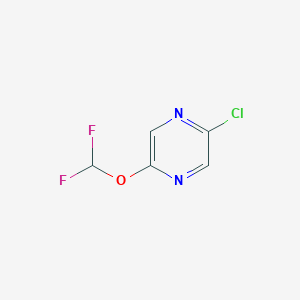 molecular formula C5H3ClF2N2O B15058547 2-Chloro-5-(difluoromethoxy)pyrazine 