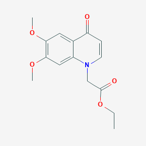 molecular formula C15H17NO5 B15058555 Ethyl 2-(6,7-dimethoxy-4-oxoquinolin-1(4H)-yl)acetate 