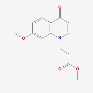 molecular formula C14H15NO4 B15058598 Methyl 3-(7-methoxy-4-oxoquinolin-1(4H)-yl)propanoate 