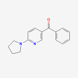 molecular formula C16H16N2O B15058604 Phenyl(6-(pyrrolidin-1-yl)pyridin-3-yl)methanone 