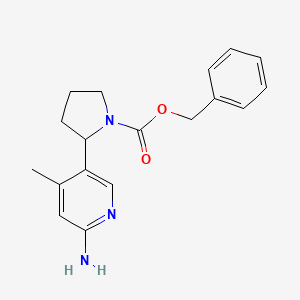 molecular formula C18H21N3O2 B15058622 Benzyl 2-(6-amino-4-methylpyridin-3-yl)pyrrolidine-1-carboxylate 