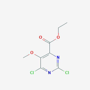 molecular formula C8H8Cl2N2O3 B15058643 Ethyl 2,6-dichloro-5-methoxypyrimidine-4-carboxylate 