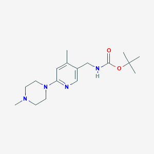 molecular formula C17H28N4O2 B15058671 tert-Butyl ((4-methyl-6-(4-methylpiperazin-1-yl)pyridin-3-yl)methyl)carbamate 