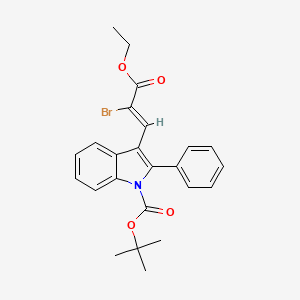 molecular formula C24H24BrNO4 B1505869 N-Boc-3-(2-Bromo-2-ethoxycarbonylvinyl)-2-phenylindole CAS No. 1017968-67-0