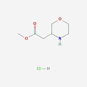 molecular formula C7H14ClNO3 B1505872 Methyl 2-(morpholin-3-yl)acetate hydrochloride CAS No. 1187929-21-0
