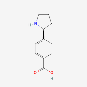 molecular formula C11H13NO2 B15058721 (S)-4-(Pyrrolidin-2-yl)benzoic acid 