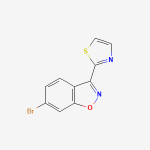 molecular formula C10H5BrN2OS B15058722 6-Bromo-3-(thiazol-2-yl)benzo[d]isoxazole 