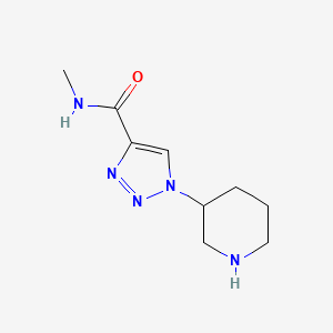 molecular formula C9H15N5O B15058734 N-Methyl-1-(piperidin-3-yl)-1H-1,2,3-triazole-4-carboxamide 