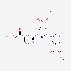 molecular formula C24H23N3O6 B15058815 ethyl 2,6-bis(4-ethoxycarbonylpyridin-2-yl)pyridine-4-carboxylate 