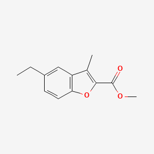 molecular formula C13H14O3 B15058840 Methyl 5-ethyl-3-methylbenzofuran-2-carboxylate 