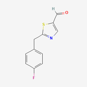 molecular formula C11H8FNOS B15058945 2-(4-Fluorobenzyl)thiazole-5-carbaldehyde 