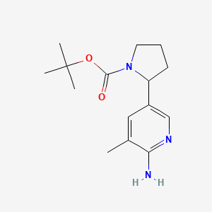 molecular formula C15H23N3O2 B15058964 tert-Butyl 2-(6-amino-5-methylpyridin-3-yl)pyrrolidine-1-carboxylate 