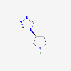 molecular formula C6H10N4 B15059036 (S)-4-(Pyrrolidin-3-YL)-4H-1,2,4-triazole 