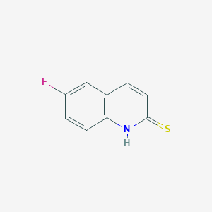 molecular formula C9H6FNS B15059041 6-Fluoroquinoline-2-thiol 
