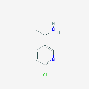 molecular formula C8H11ClN2 B15059079 1-(6-Chloropyridin-3-yl)propan-1-amine 