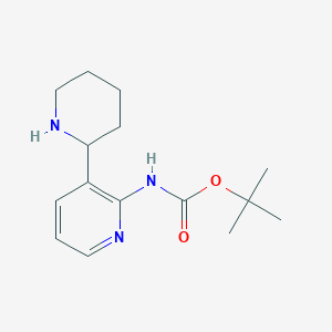 molecular formula C15H23N3O2 B15059082 tert-Butyl (3-(piperidin-2-yl)pyridin-2-yl)carbamate 