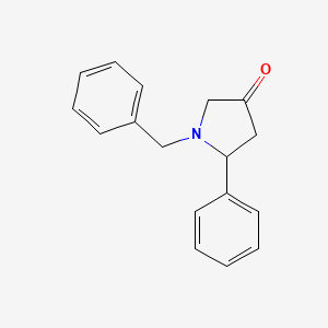 molecular formula C17H17NO B15059314 1-Benzyl-5-phenylpyrrolidin-3-one 