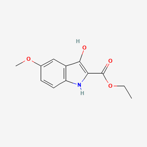 molecular formula C12H13NO4 B1505945 Ethyl 3-hydroxy-5-methoxy-1H-indole-2-carboxylate CAS No. 318292-61-4