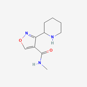 molecular formula C10H15N3O2 B15059457 N-Methyl-3-(piperidin-2-yl)isoxazole-4-carboxamide 