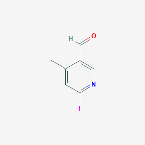 molecular formula C7H6INO B15059470 6-Iodo-4-methylnicotinaldehyde 