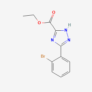 molecular formula C11H10BrN3O2 B15059525 ethyl 3-(2-bromophenyl)-1H-1,2,4-triazole-5-carboxylate 