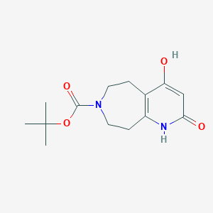 molecular formula C14H20N2O4 B1505961 tert-Butyl 4-hydroxy-2-oxo-5,6,8,9-tetrahydro-1H-pyrido[2,3-d]azepine-7(2H)-carboxylate CAS No. 959636-64-7