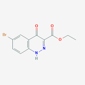 molecular formula C11H9BrN2O3 B15059733 Ethyl 6-bromo-4-oxo-1,4-dihydrocinnoline-3-carboxylate CAS No. 59208-83-2