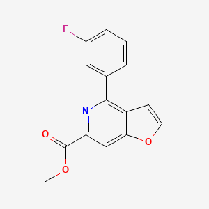 molecular formula C15H10FNO3 B15059739 Methyl 4-(3-fluorophenyl)furo[3,2-c]pyridine-6-carboxylate 