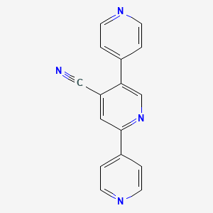 molecular formula C16H10N4 B15059824 2,5-dipyridin-4-ylpyridine-4-carbonitrile 