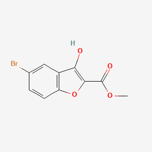 molecular formula C10H7BrO4 B15059858 Methyl 5-bromo-3-hydroxy-1-benzofuran-2-carboxylate CAS No. 112104-41-3