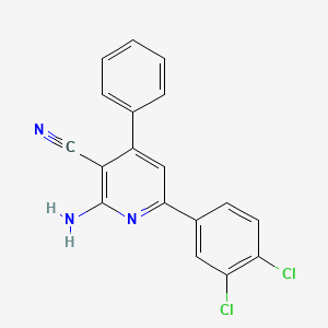 molecular formula C18H11Cl2N3 B15059859 2-Amino-6-(3,4-dichlorophenyl)-4-phenylnicotinonitrile 