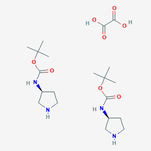 molecular formula C20H38N4O8 B15059917 tert-butyl N-[(3S)-pyrrolidin-3-yl]carbamate;oxalic acid 