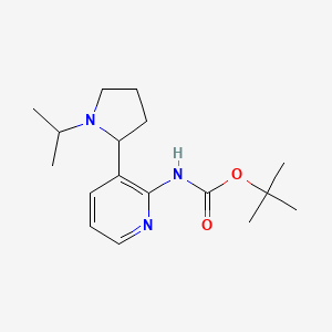 molecular formula C17H27N3O2 B15059943 tert-Butyl (3-(1-isopropylpyrrolidin-2-yl)pyridin-2-yl)carbamate 
