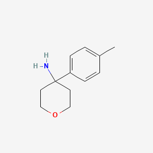 molecular formula C12H17NO B15059969 4-(p-Tolyl)tetrahydro-2H-pyran-4-amine 