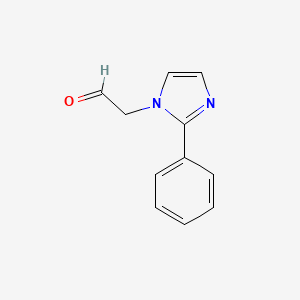 molecular formula C11H10N2O B15060038 2-(2-Phenyl-1H-imidazol-1-yl)acetaldehyde 