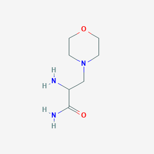 molecular formula C7H15N3O2 B15060052 2-Amino-3-morpholinopropanamide 