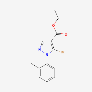 molecular formula C13H13BrN2O2 B15060060 Ethyl 5-bromo-1-(o-tolyl)-1H-pyrazole-4-carboxylate CAS No. 1245227-19-3