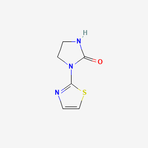 molecular formula C6H7N3OS B15060078 1-(2-Thiazolyl)-2-imidazolidinone CAS No. 10227-50-6