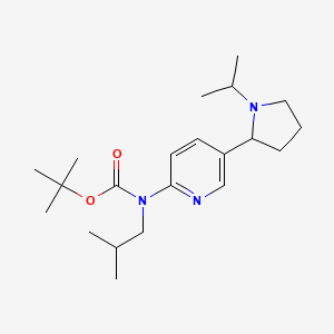 molecular formula C21H35N3O2 B15060094 tert-Butyl isobutyl(5-(1-isopropylpyrrolidin-2-yl)pyridin-2-yl)carbamate 