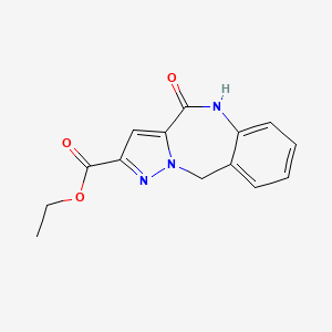 molecular formula C14H13N3O3 B15060096 Ethyl 4-oxo-5,10-dihydropyrazolo[5,1-c][1,4]benzodiazepine-2-carboxylate 